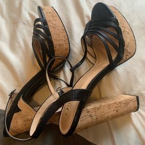 Size 10 platform cork heels from Windsor. Only worn once to try on.